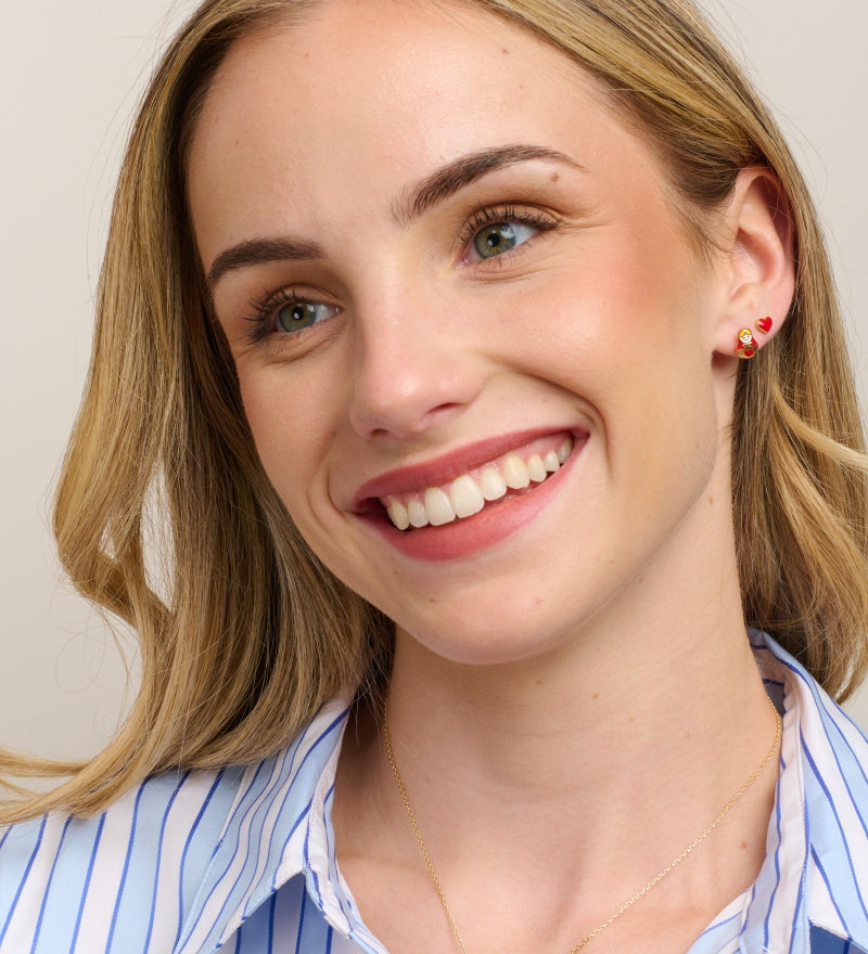 Red Babushka Earrings