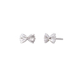 Silver Bow Tie Pasta Earring