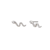 Silver Snake Earring