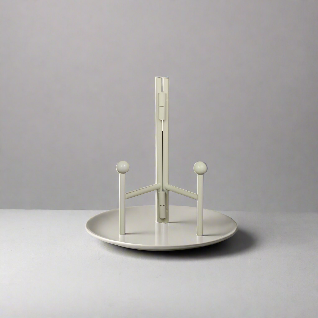 BENLOCH METAL PLATE STAND - IVORY