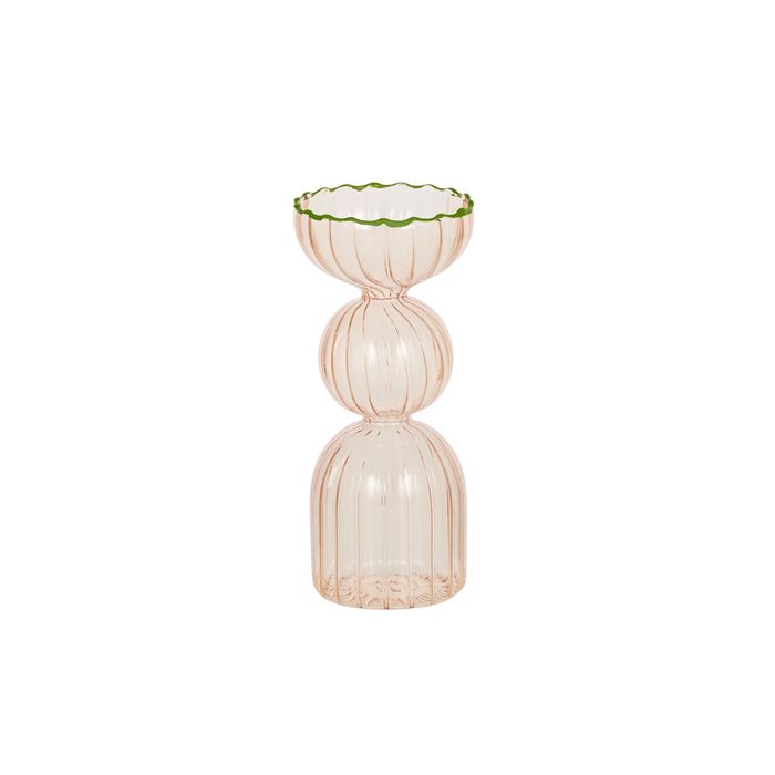 ROSIE GLASS VASE - PINK GREEN