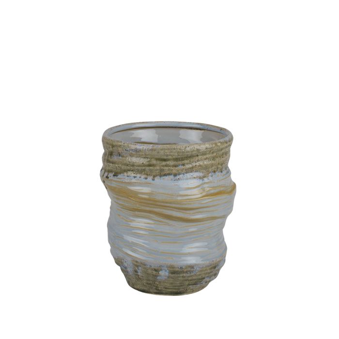 RAVI CERAMIC VASE - BLUE NATURAL