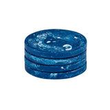 Kip Resin Coasters Set - Cobalt