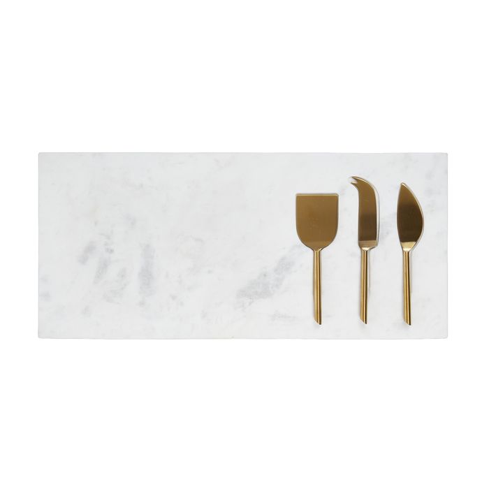 Otis 4 Piece Marble Cheese Board Set