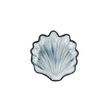 Fan Shell Glass Plate - Blue
