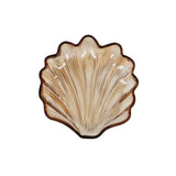 Fan Shell Glass Plate - Amber