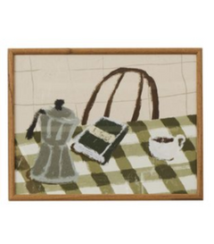 Caff Frame Glass Print