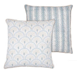 Inaya Cotton Block Cushion Blue - 50cm