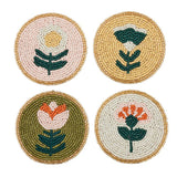 Freya Beaded Coasters Set - Multi