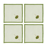 Olive Cotton Embroidered Coaster