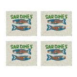 Sardines Beaded Coasters