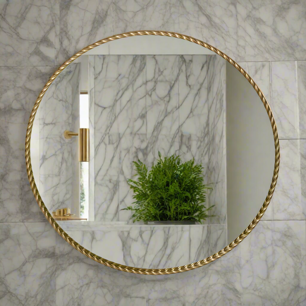 PALAIS ROUND MIRROR LARGE GOLD