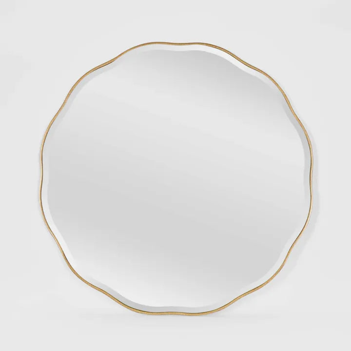 CAMILLE SCALLOP MIRROR LARGE GOLD