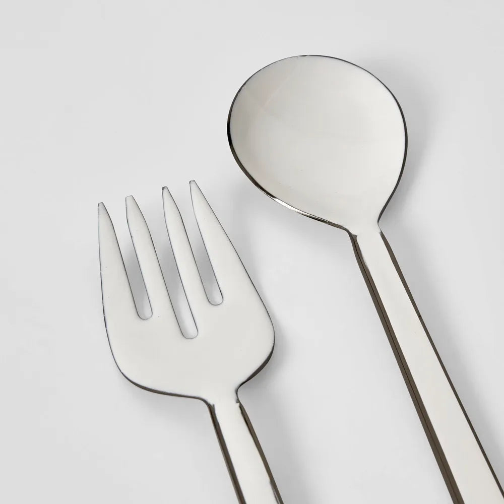 ENAMEL SALAD SERVERS