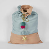 Blue and Sand Reversible Santa Sack