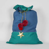Blue and Green Reversible Santa Sack