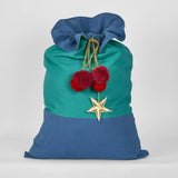 Blue and Green Reversible Santa Sack