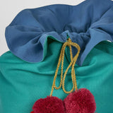 Blue and Green Reversible Santa Sack