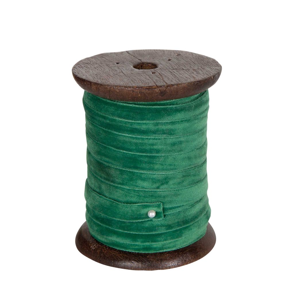 VELVET RIBBON ROLL - GREEN