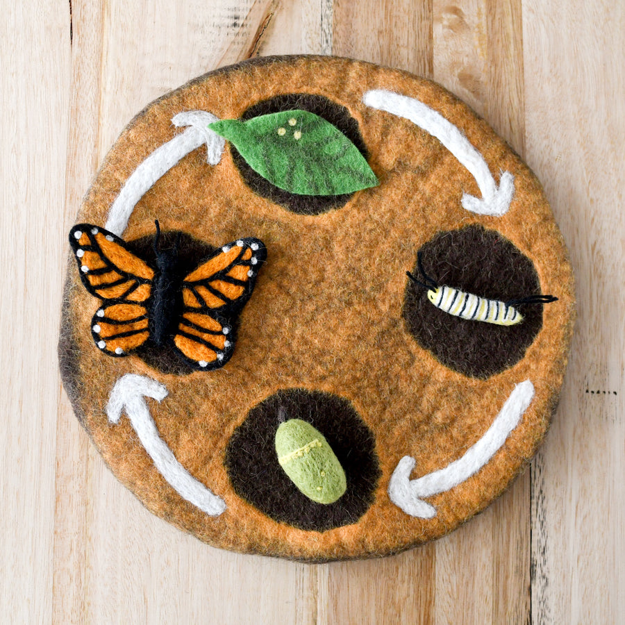 FELT LIFECYCLE OF MONARCH BUTTERFLY