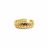 Gold Braided Cuff Ring
