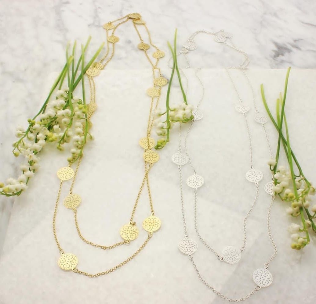 GOLD DAINTY FILIGREE NECKLACE