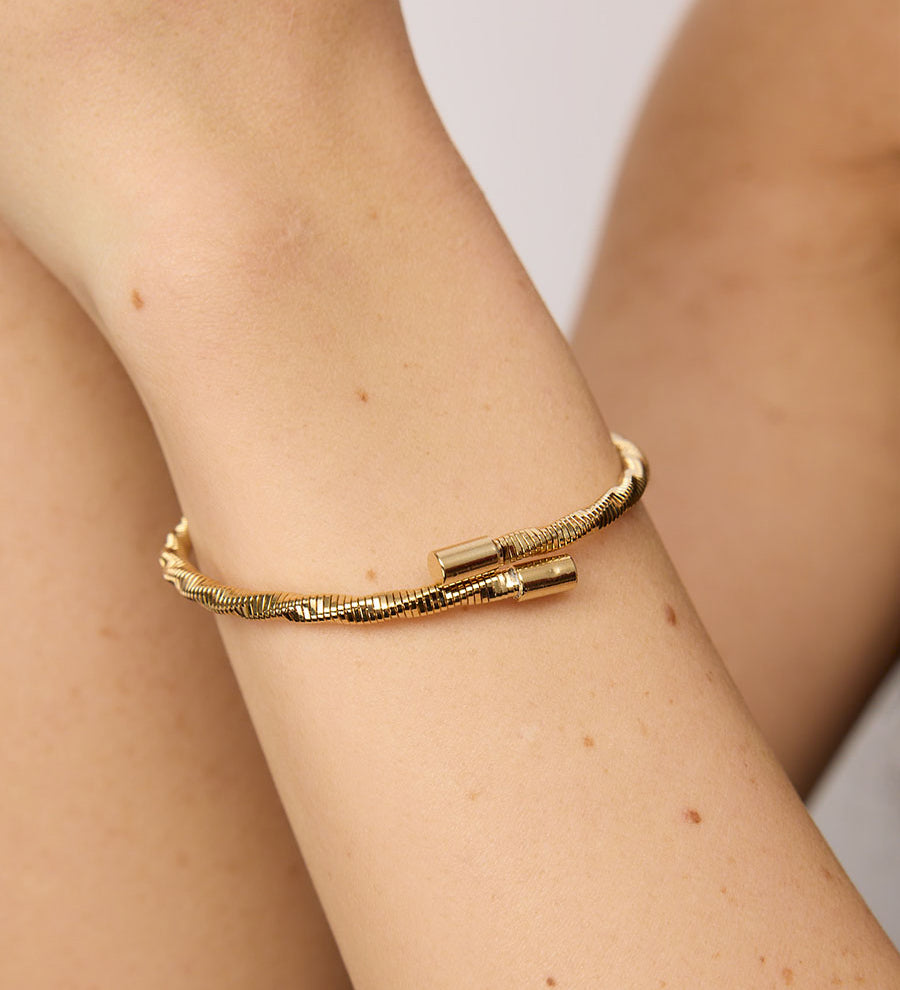 Gold Twisted Wrap Bracelet