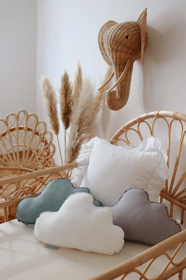 GREY LINEN CLOUD CUSHION