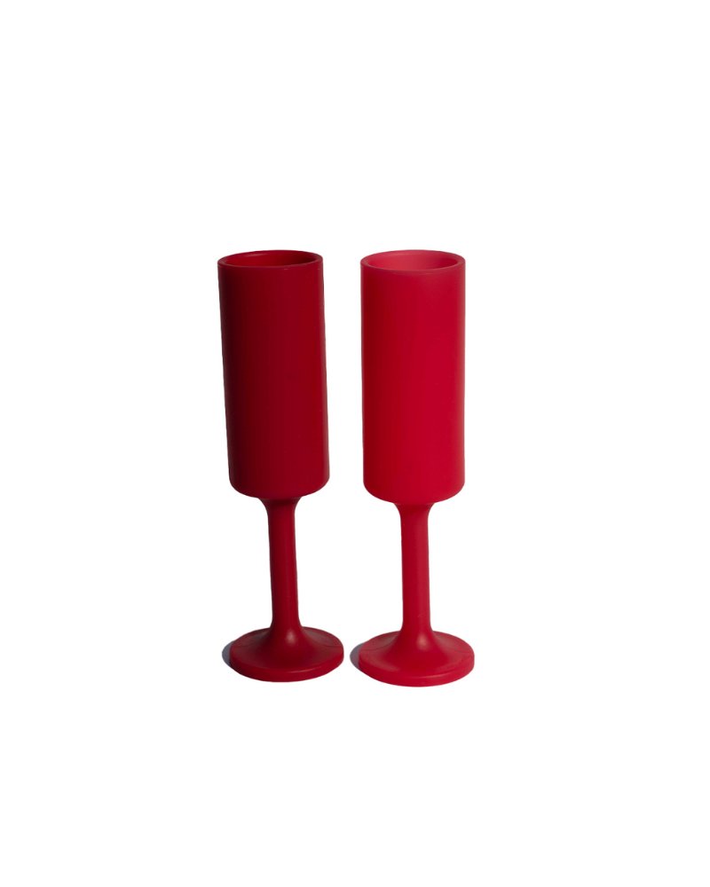 UNBREAKABLE SEFF | CHAMPAGNE FLUTES | HOLIDAY CRANBERRY