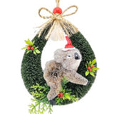 Christmas Door Hanger Wreath - Koala