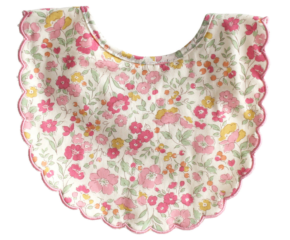 SCALLOP BIB - ROSE GARDEN