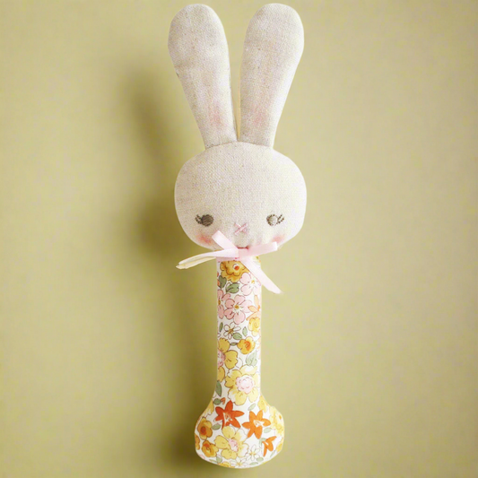 BABY BUNNY STICK RATTLE - SWEET MARIGOLD