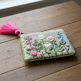 Flower Garden Embroided Purse