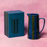 Striped Jug - Blue & Green