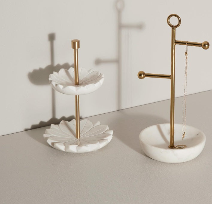 ALYN MARBLE JEWELLERY STAND - WHITE