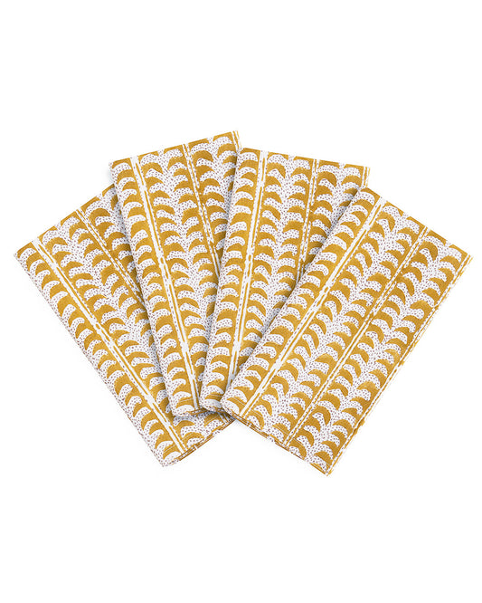 LUXOR SAFFRON COTTON NAPKINS - SET OF 4