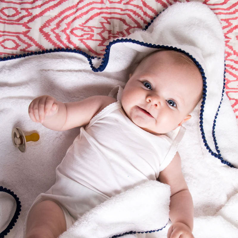 Hooded Pom Pom Towel - Bamboo