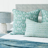 Marbella Emerald Linen Cushion - 55cm