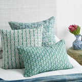 Marbella Emerald Linen Cushion - 55cm