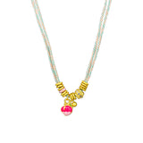 Gold Radiant Heart Charm Necklace