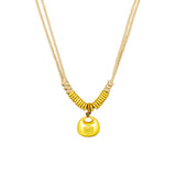 Gold Strength Charm Necklace
