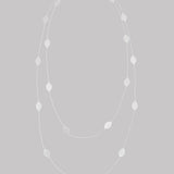 Silver Leaf and Chain Necklace