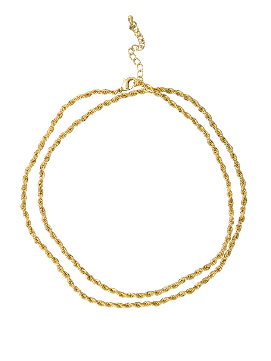 GOLD TWIST CHAIN NECKLACE