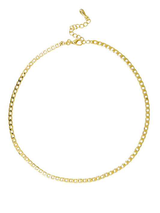 GOLD CURB LINK NECKLACE