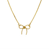 Gold Petite Florence Bow Necklace