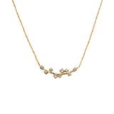 Gold Crystal Dainty Vine Necklace