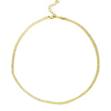 Gold Crinkle Chain Necklace