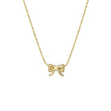 Gold Sailor Bow Necklace