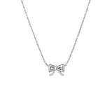 Silver Sailor Bow Necklace