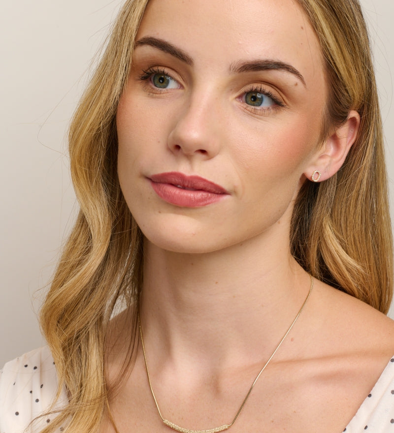 Gold Sandy Bar Necklace